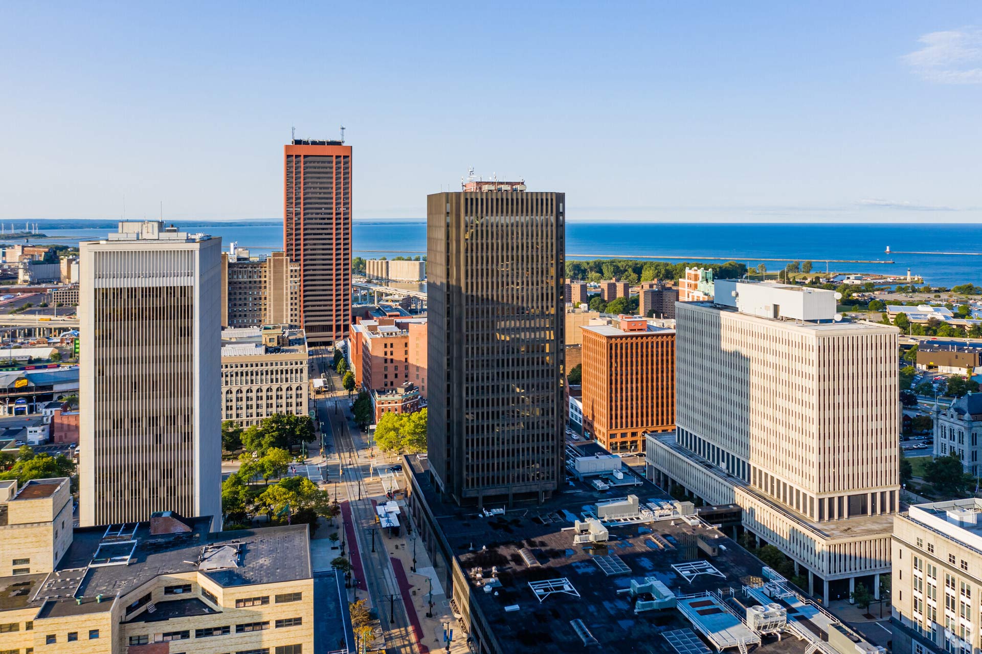 View of Main Place Tower - Prestigious downtown office space in Buffalo, NY